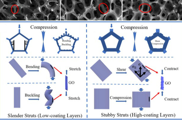 Composites Part A | Engineering foam skeletons with multilayered graphene oxide coatings for enhanced energy dissipation